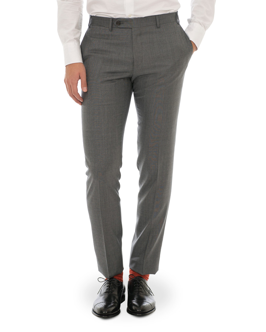 Herre | Dresser | Canali | Capri Wool Shark Skin Suit Grey
