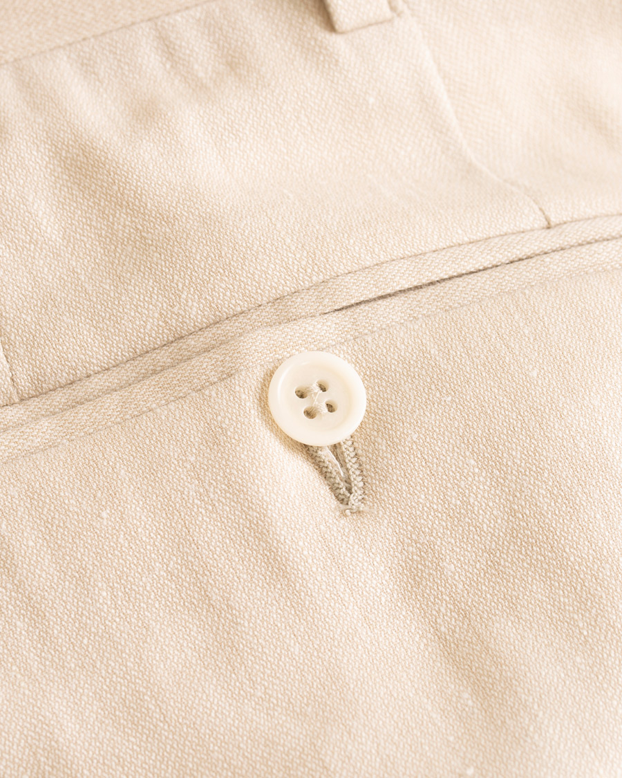 Herre | Bukser | Canali | Wool/Linen Trousers Sand