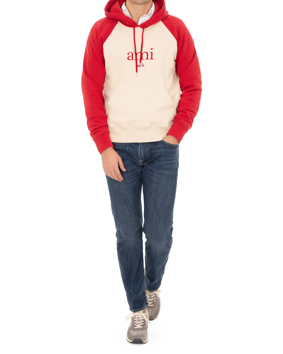 Herre | Gensere | AMI | Retro Hoodie Red/White