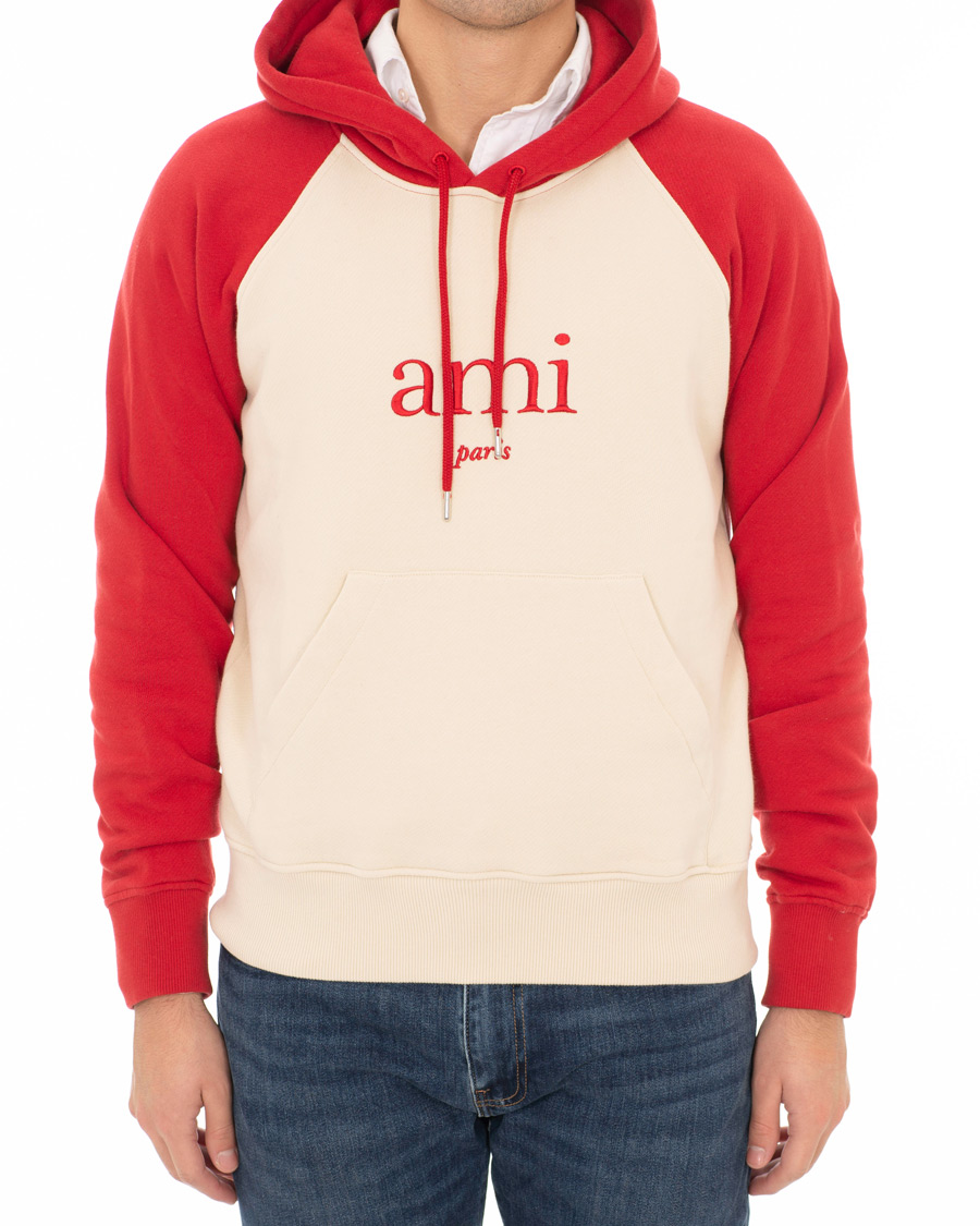 Herre | Gensere | AMI | Retro Hoodie Red/White