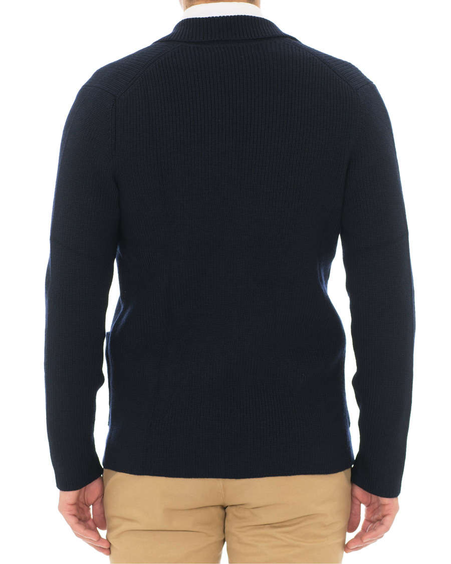 Herre | Gensere | Morris Heritage | Knitted Double Breasted Blazer Navy