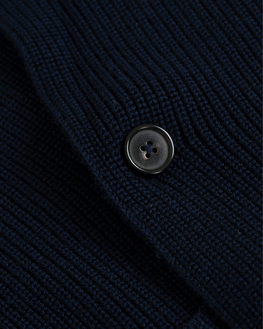Herre | Gensere | Morris Heritage | Knitted Double Breasted Blazer Navy