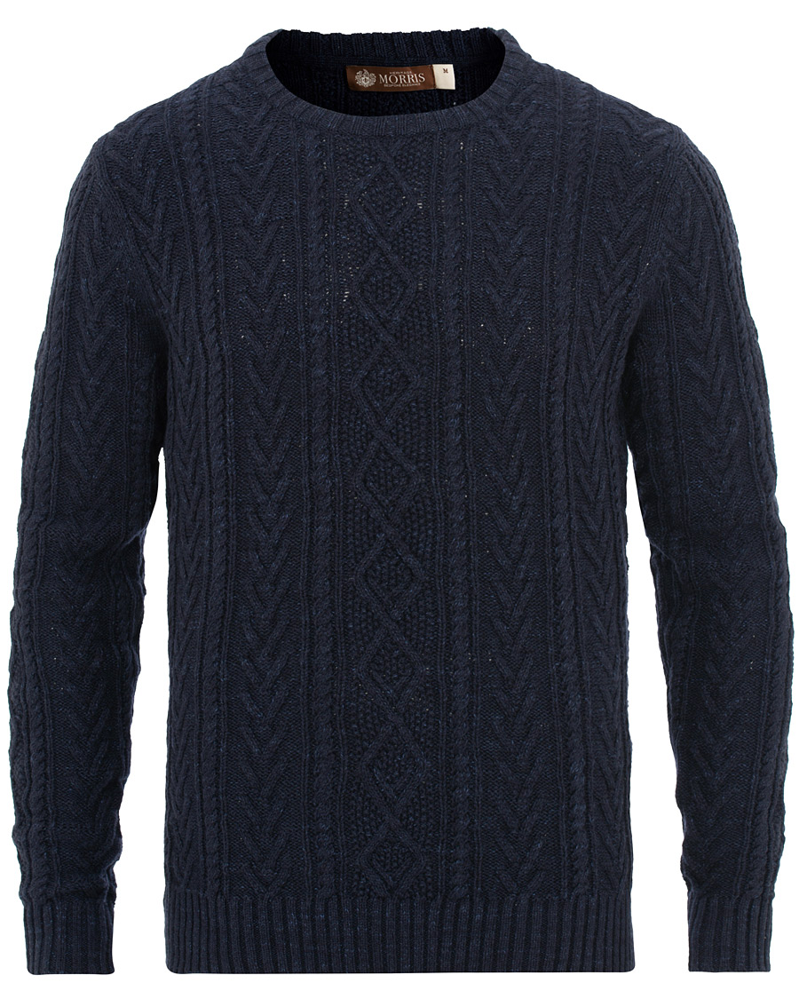 Herre | Gensere | Morris Heritage | Cable Sweater Navy