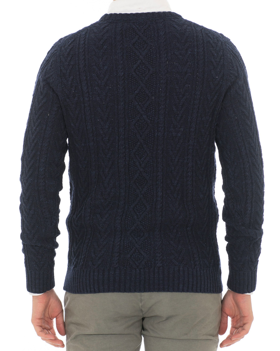 Herre | Gensere | Morris Heritage | Cable Sweater Navy