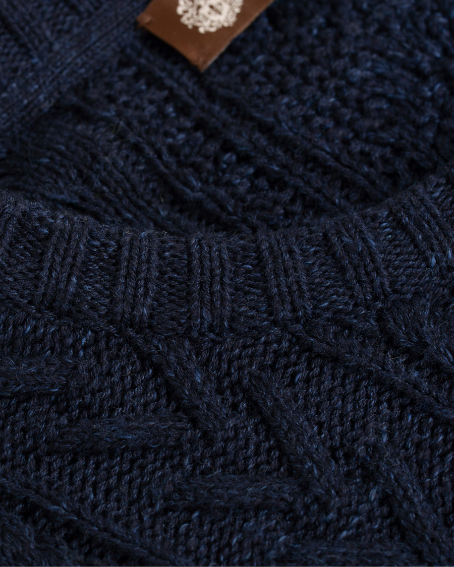 Herre | Gensere | Morris Heritage | Cable Sweater Navy