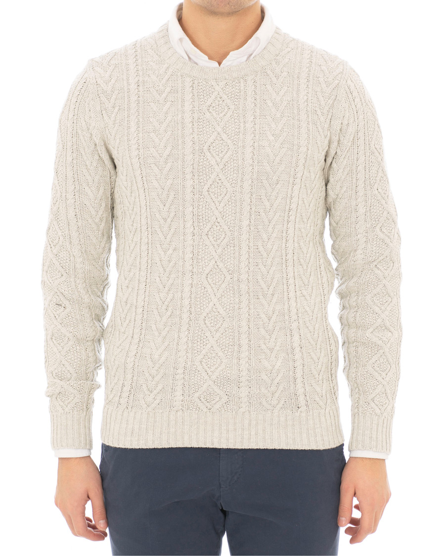 Herre | Gensere | Morris Heritage | Cable Sweater Grey
