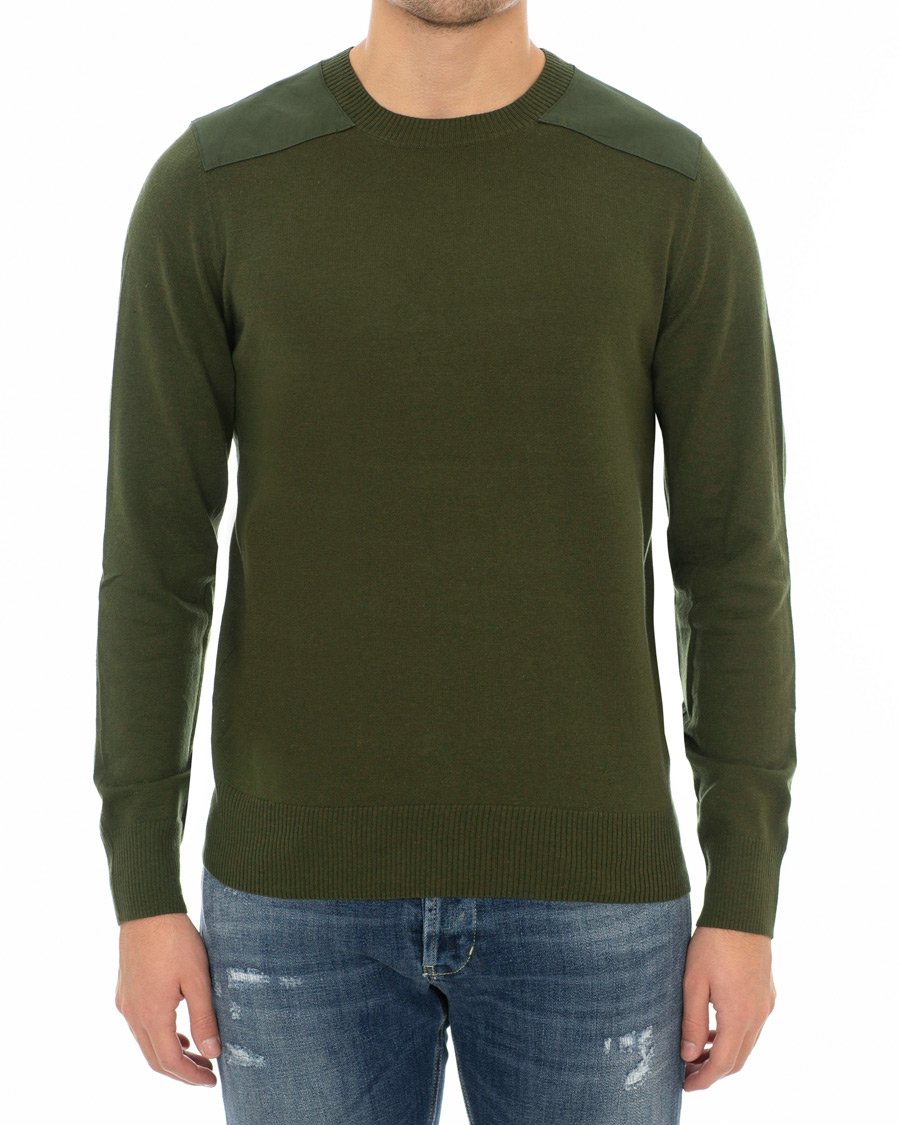 Herre | Gensere | A.P.C. | Ernest Shoulder Patch Knit Khaki Military