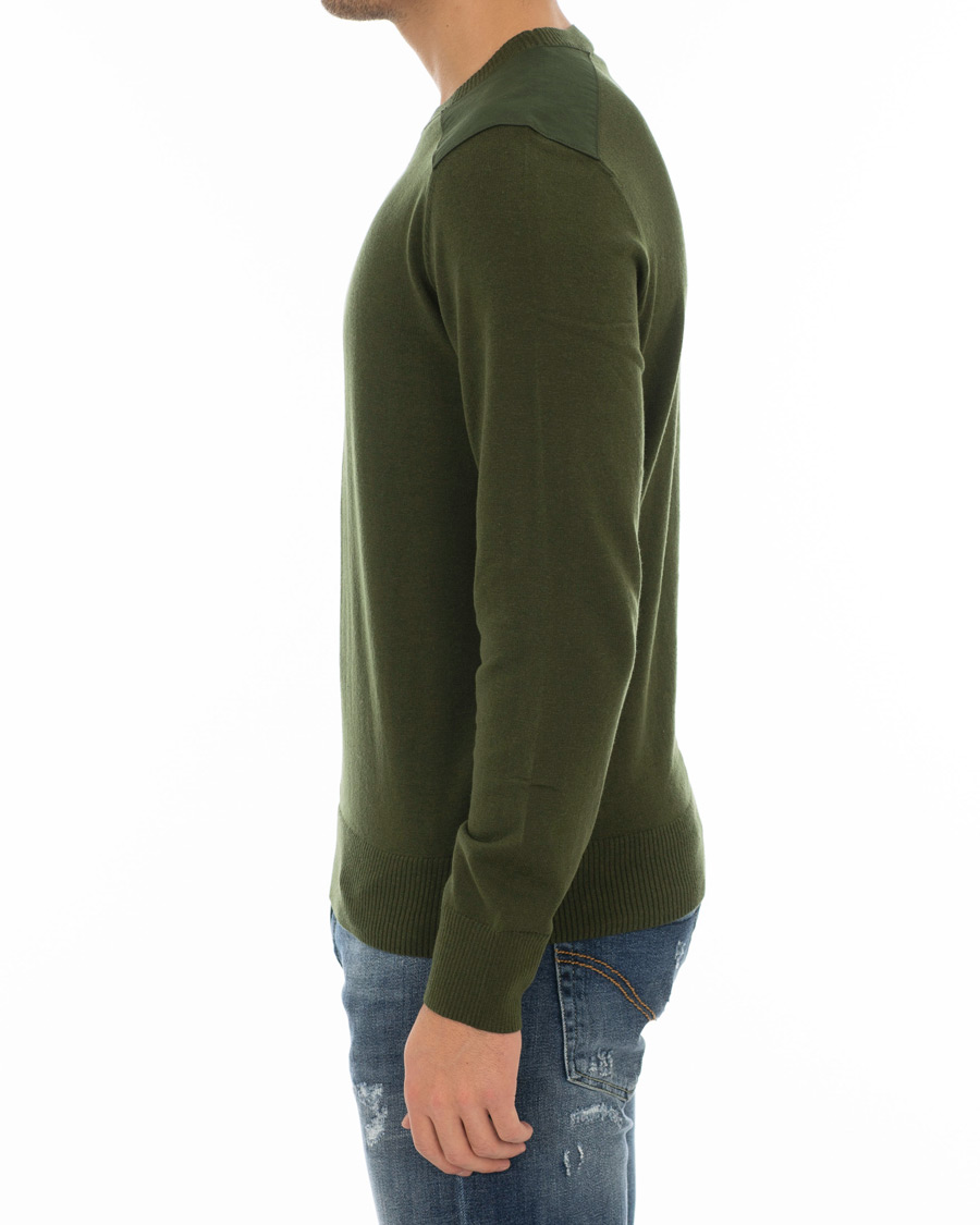 Herre | Gensere | A.P.C. | Ernest Shoulder Patch Knit Khaki Military