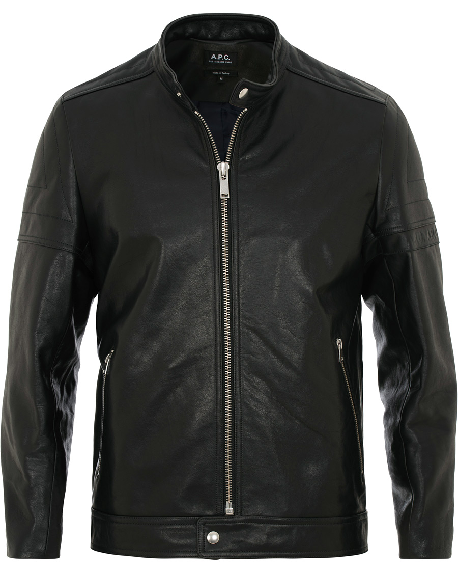 Herre | Jakker | A.P.C. | Coffee Racer Leather Jacket Black