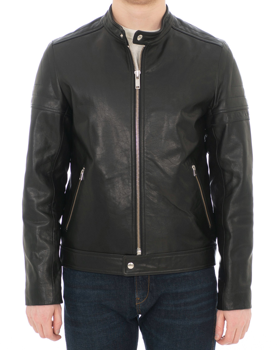 Herre | Jakker | A.P.C. | Coffee Racer Leather Jacket Black
