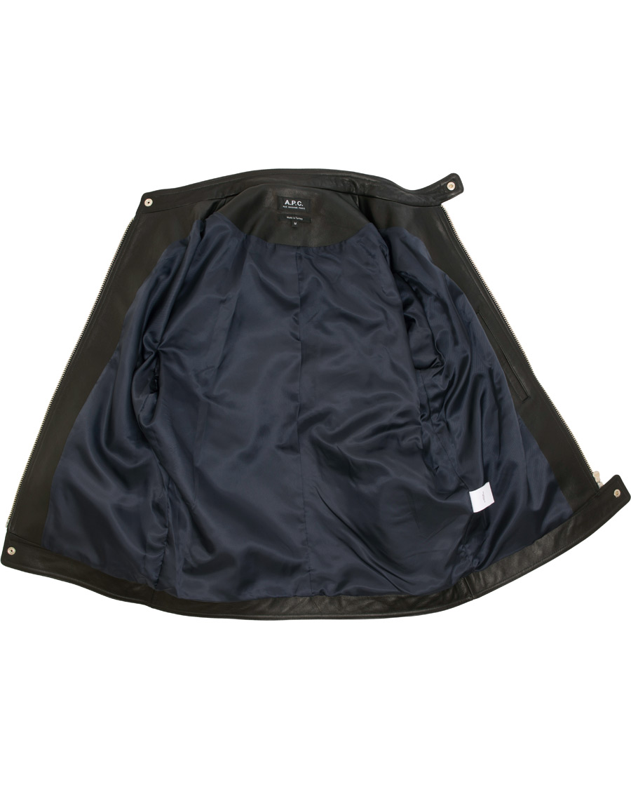 Herre | Jakker | A.P.C. | Coffee Racer Leather Jacket Black