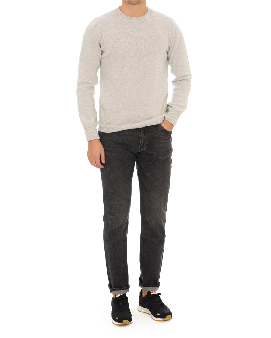Herre | Gensere | A.P.C. | Colin Brushed Lambswool/Cotton Crew Neck Grey Melange