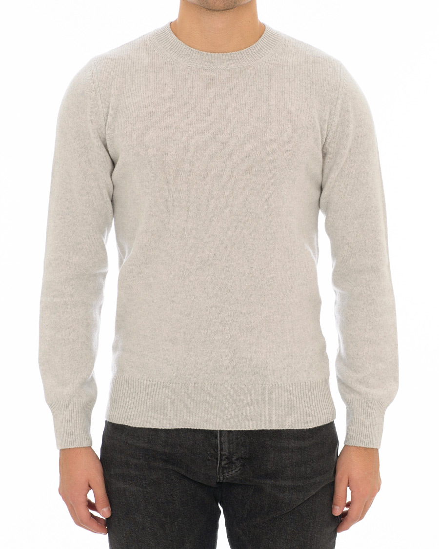Herre | | A.P.C. | Colin Brushed Lambswool/Cotton Crew Neck Grey Melange