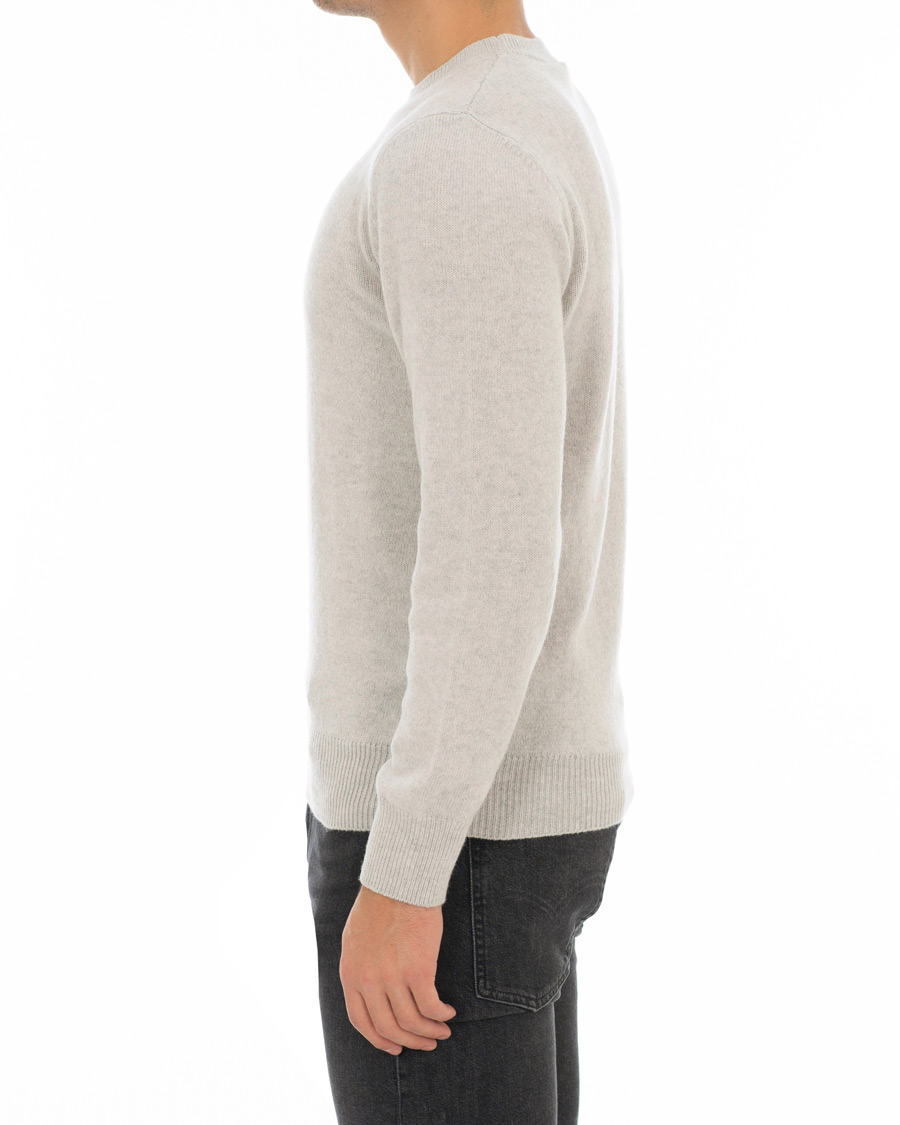 Herre | Gensere | A.P.C. | Colin Brushed Lambswool/Cotton Crew Neck Grey Melange