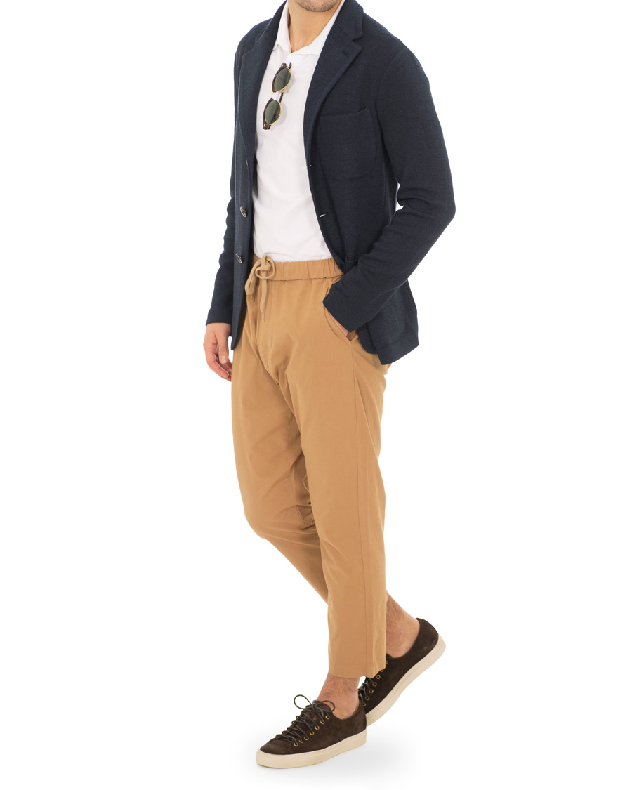 Herre | Bukser | Barena | Arenga Cotton Drawstring Trousers Khaki
