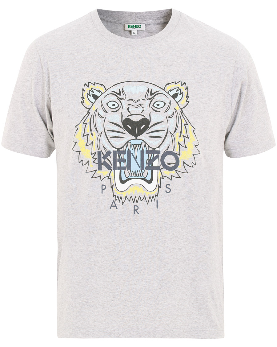 Herre | T-Shirts | KENZO | Tiger T-shirt Grey Melange