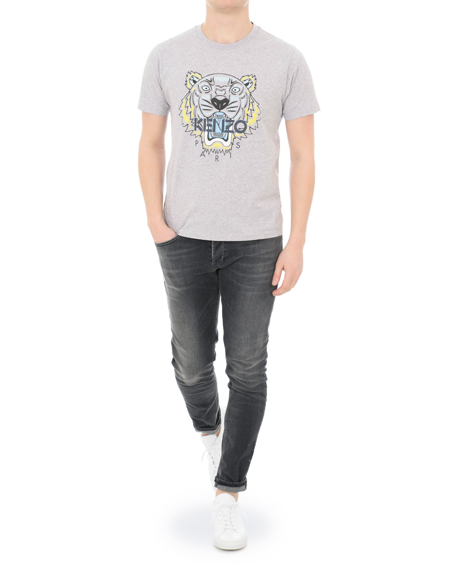 Herre | T-Shirts | KENZO | Tiger T-shirt Grey Melange