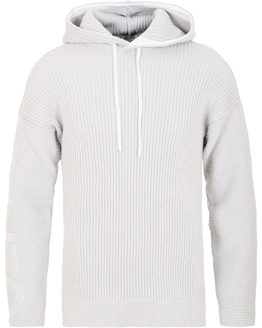 Herre | Gensere | KENZO | Knitted Hoodie Grey Melange
