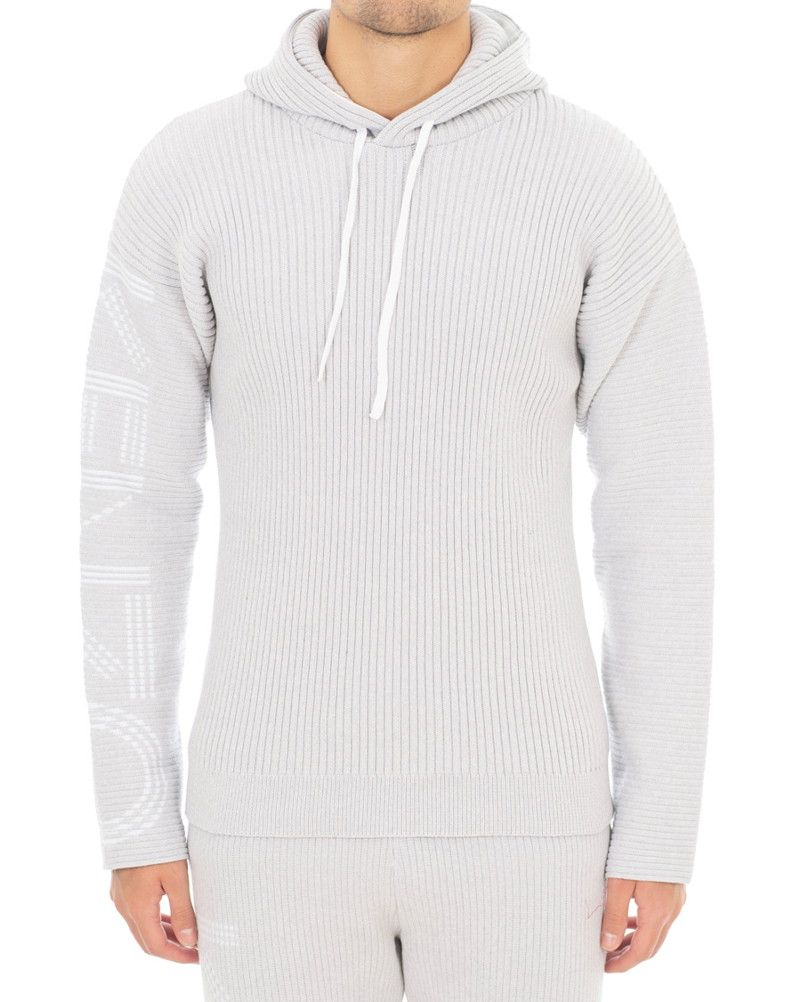 Herre | Gensere | KENZO | Knitted Hoodie Grey Melange