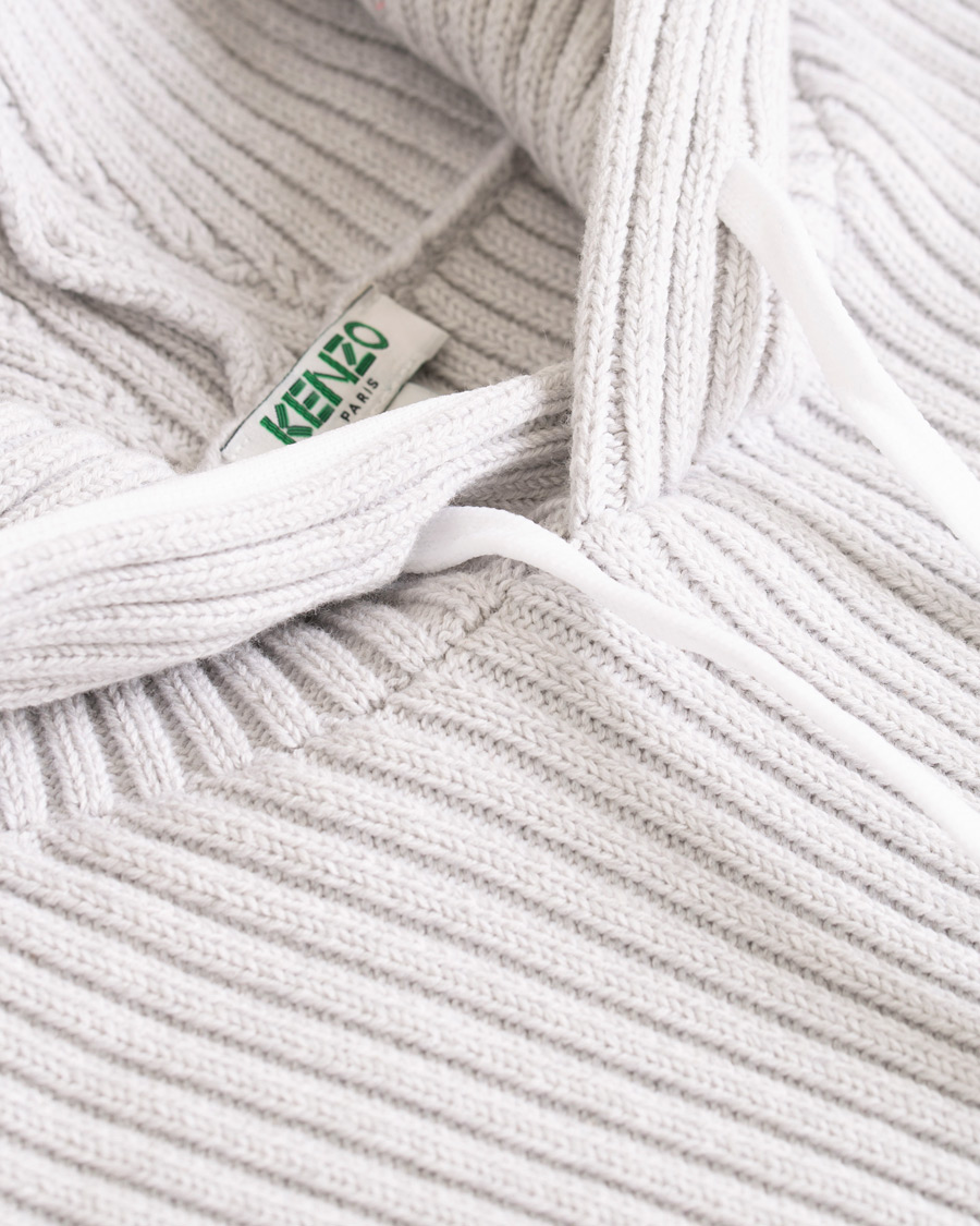 Herre | Gensere | KENZO | Knitted Hoodie Grey Melange