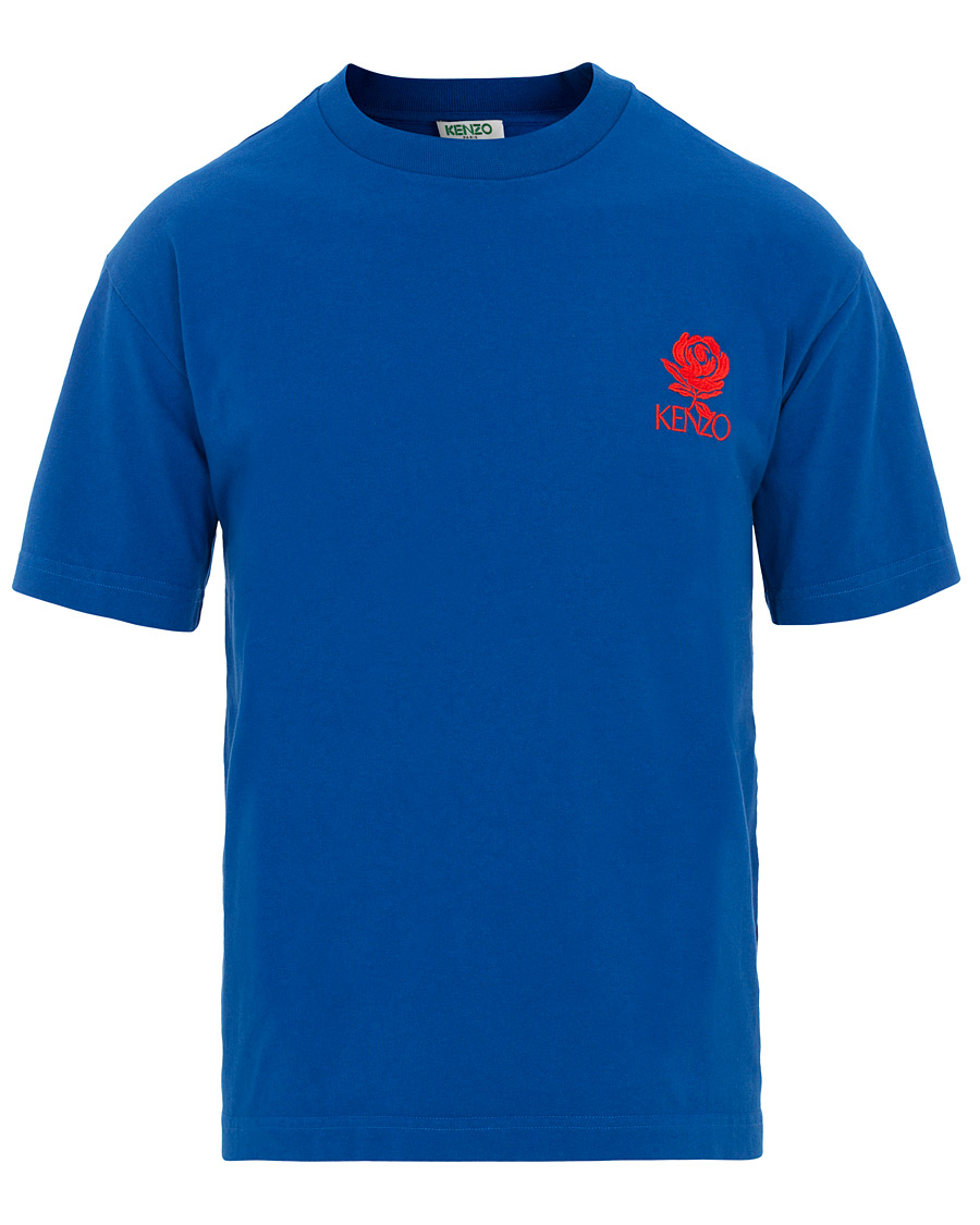 Herre | T-Shirts | KENZO | Rose Crest T-shirt Blue