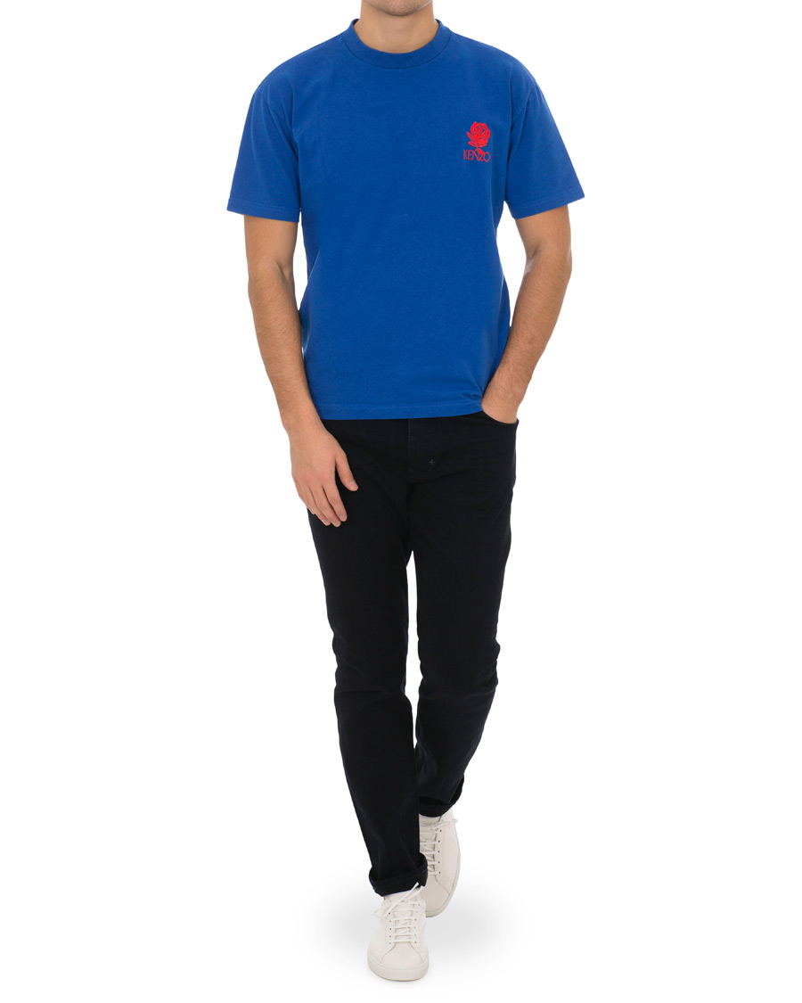 Herre | T-Shirts | KENZO | Rose Crest T-shirt Blue