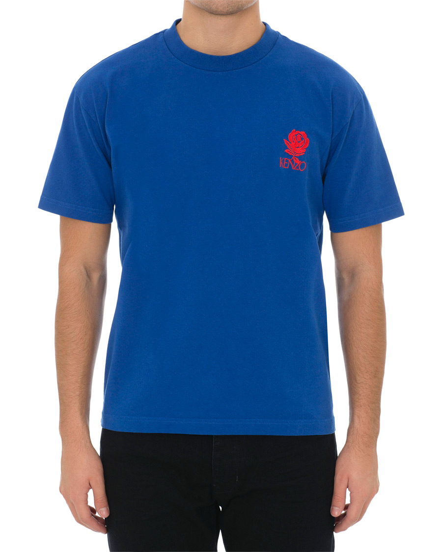 Herre | T-Shirts | KENZO | Rose Crest T-shirt Blue