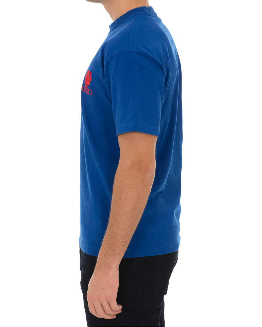 Herre | T-Shirts | KENZO | Rose Crest T-shirt Blue