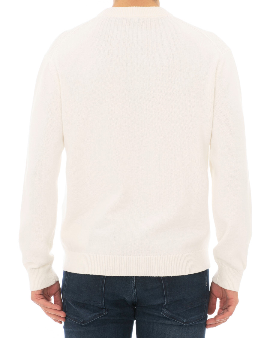 Herre | Gensere | KENZO | Jumping Bamboo Tiger Knitted Crew Neck White