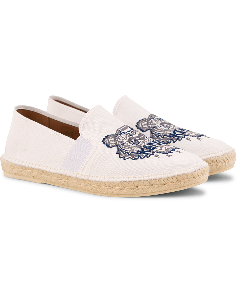 Herre | Kenzo Canvas Tiger Espadrilles White | KENZO | Canvas Tiger Espadrilles White