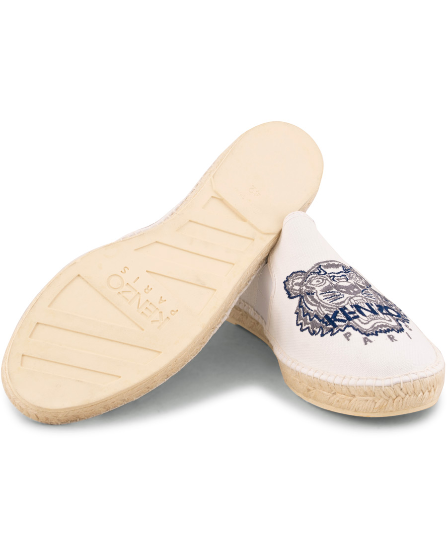 Herre | Kenzo Canvas Tiger Espadrilles White | KENZO | Canvas Tiger Espadrilles White