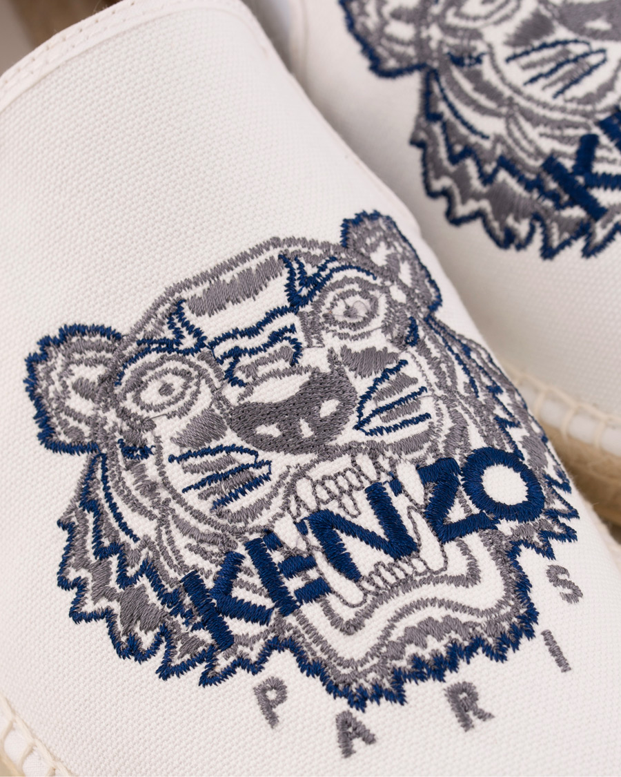 Herre | Kenzo Canvas Tiger Espadrilles White | KENZO | Canvas Tiger Espadrilles White
