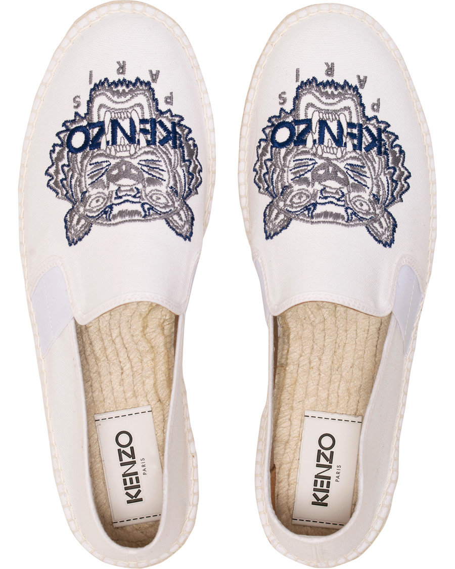 Herre | Kenzo Canvas Tiger Espadrilles White | KENZO | Canvas Tiger Espadrilles White