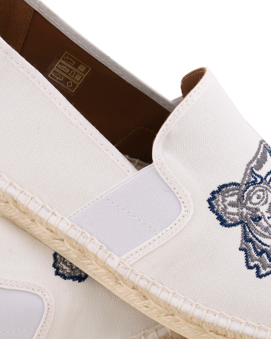 Herre | Kenzo Canvas Tiger Espadrilles White | KENZO | Canvas Tiger Espadrilles White