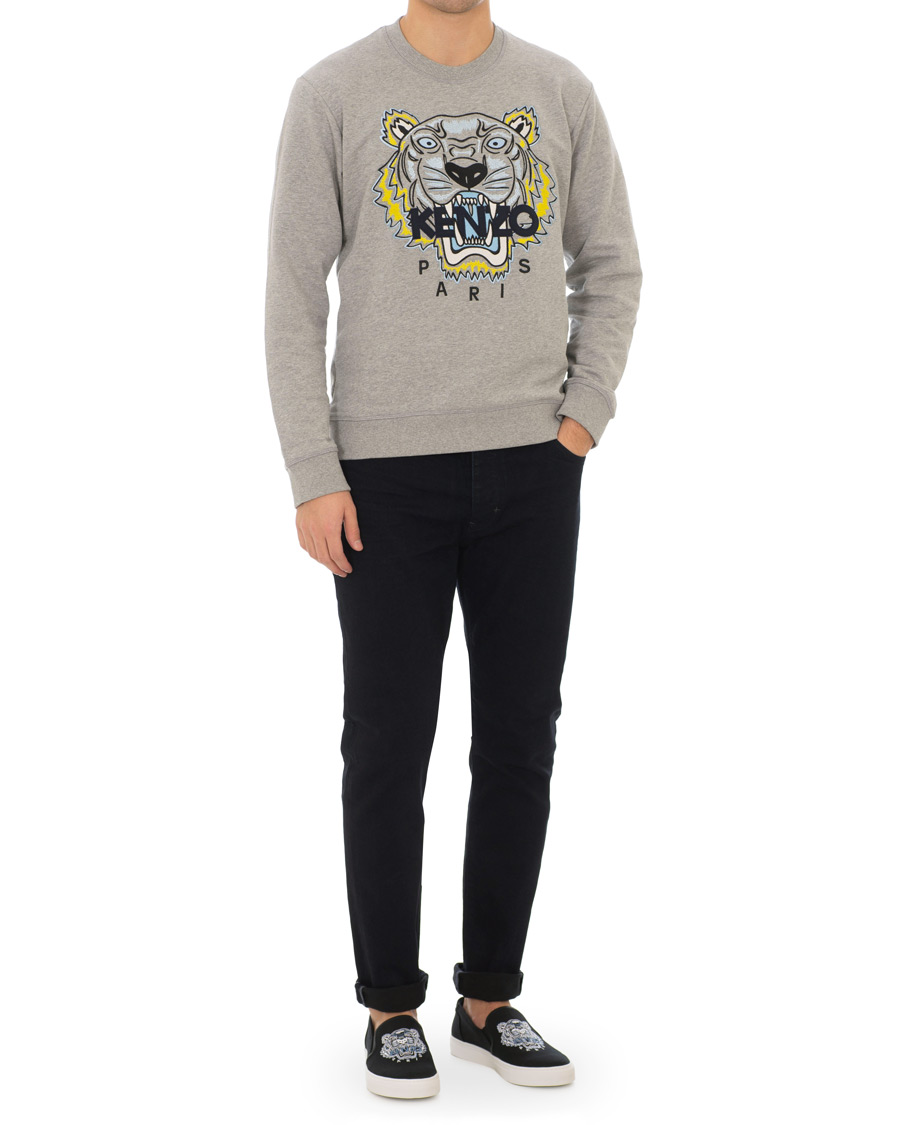 Herre | Kenzo Canvas Tiger K-Skate Slip-on Sneaker Black | KENZO | Canvas Tiger K-Skate Slip-on Sneaker Black