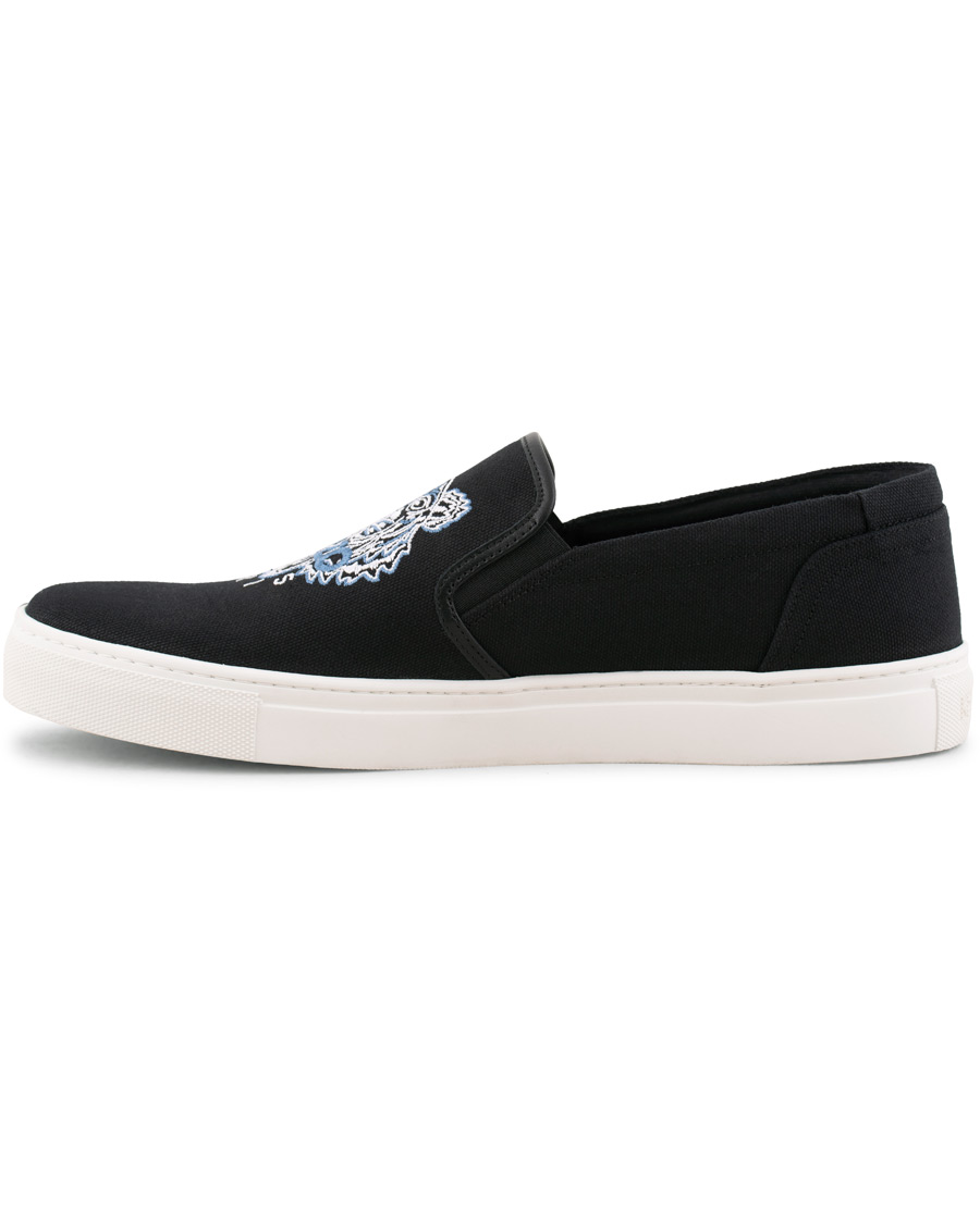 Herre | Kenzo Canvas Tiger K-Skate Slip-on Sneaker Black | KENZO | Canvas Tiger K-Skate Slip-on Sneaker Black