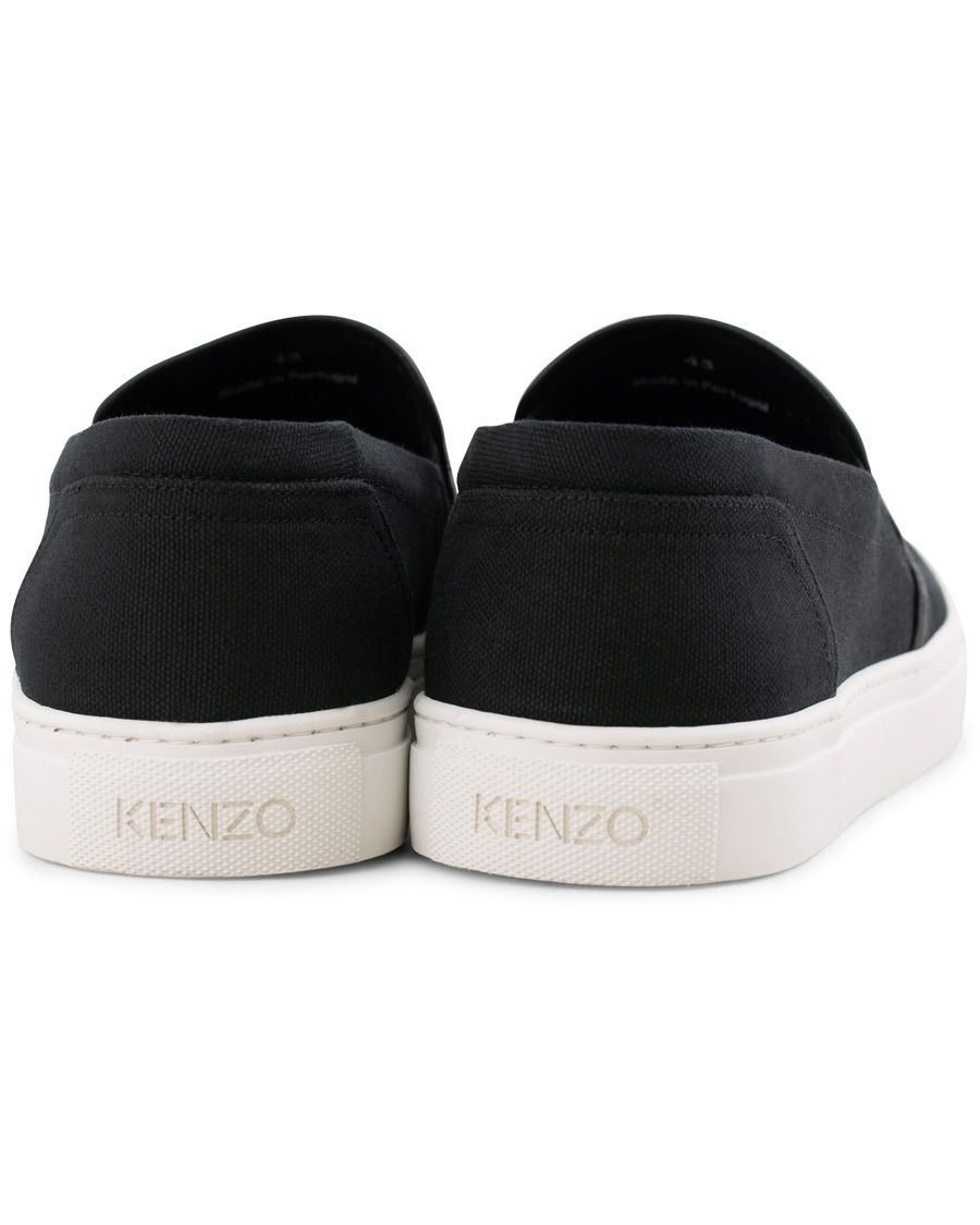 Herre | Kenzo Canvas Tiger K-Skate Slip-on Sneaker Black | KENZO | Canvas Tiger K-Skate Slip-on Sneaker Black