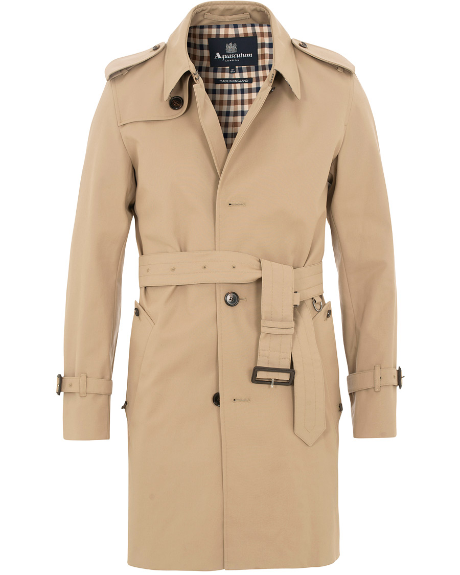 Herre | Jakker | Aquascutum | Corby Single Breasted Trenchcoat Camel