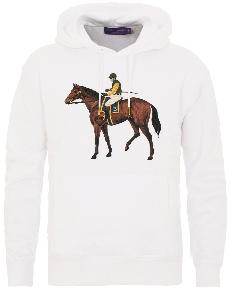 Herre | Gensere | Ralph Lauren Purple Label | Standing Horse Hoodie Optic White
