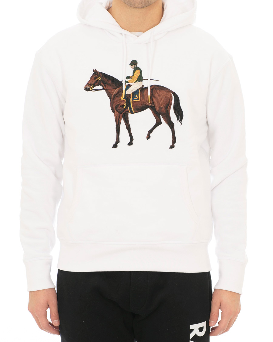 Herre | Gensere | Ralph Lauren Purple Label | Standing Horse Hoodie Optic White