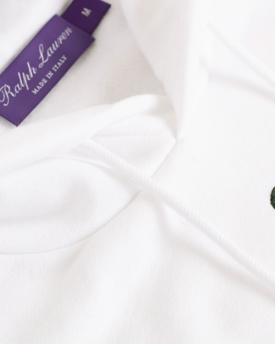 Herre | Gensere | Ralph Lauren Purple Label | Standing Horse Hoodie Optic White
