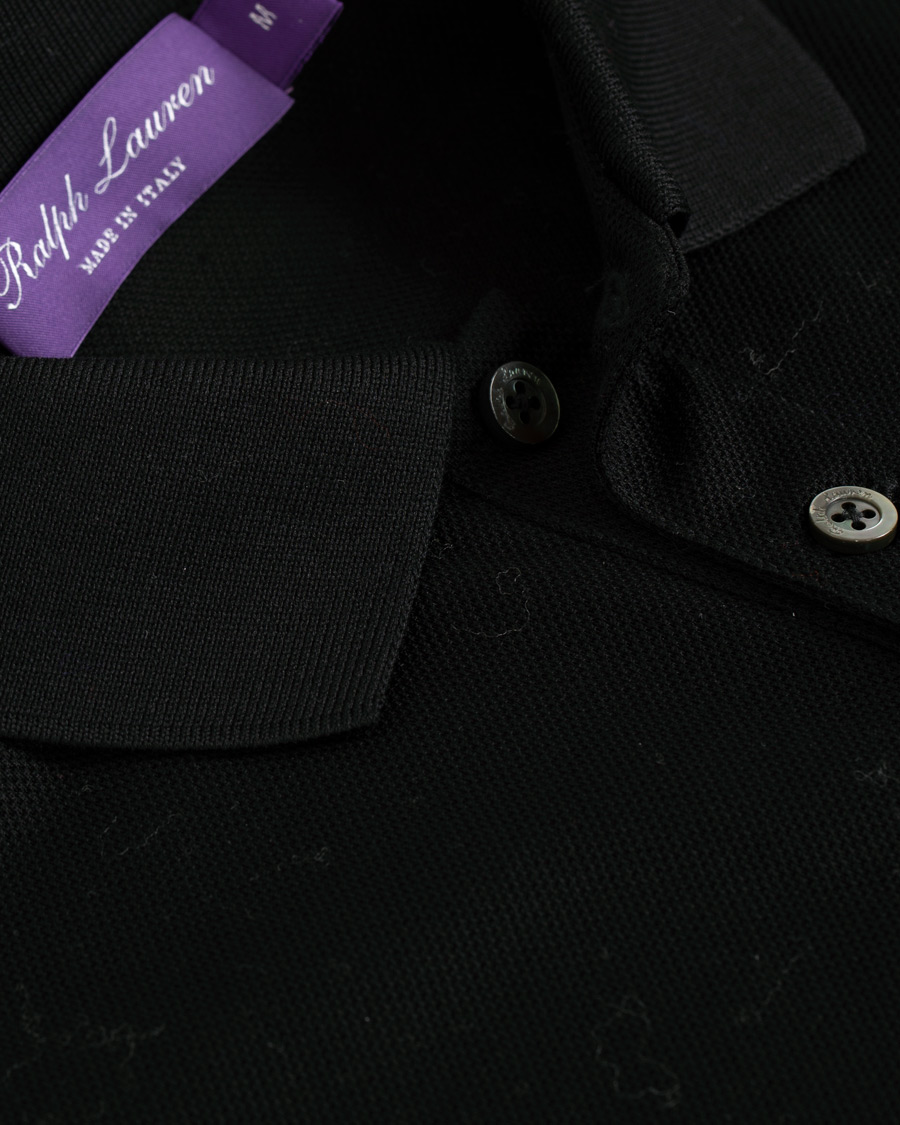 Herre | Pikéer | Ralph Lauren Purple Label | Standing Horse Mercerized Polo Classic Black