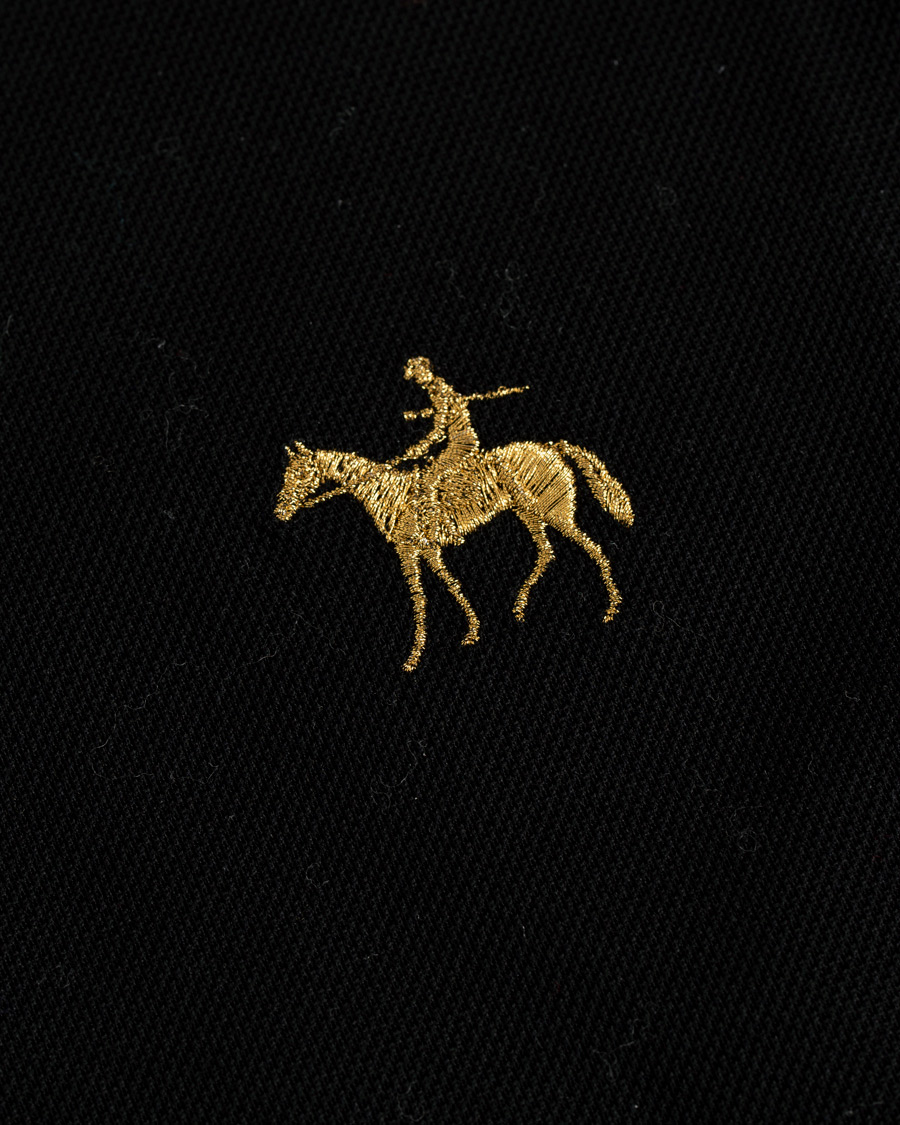 Herre | Pikéer | Ralph Lauren Purple Label | Standing Horse Mercerized Polo Classic Black