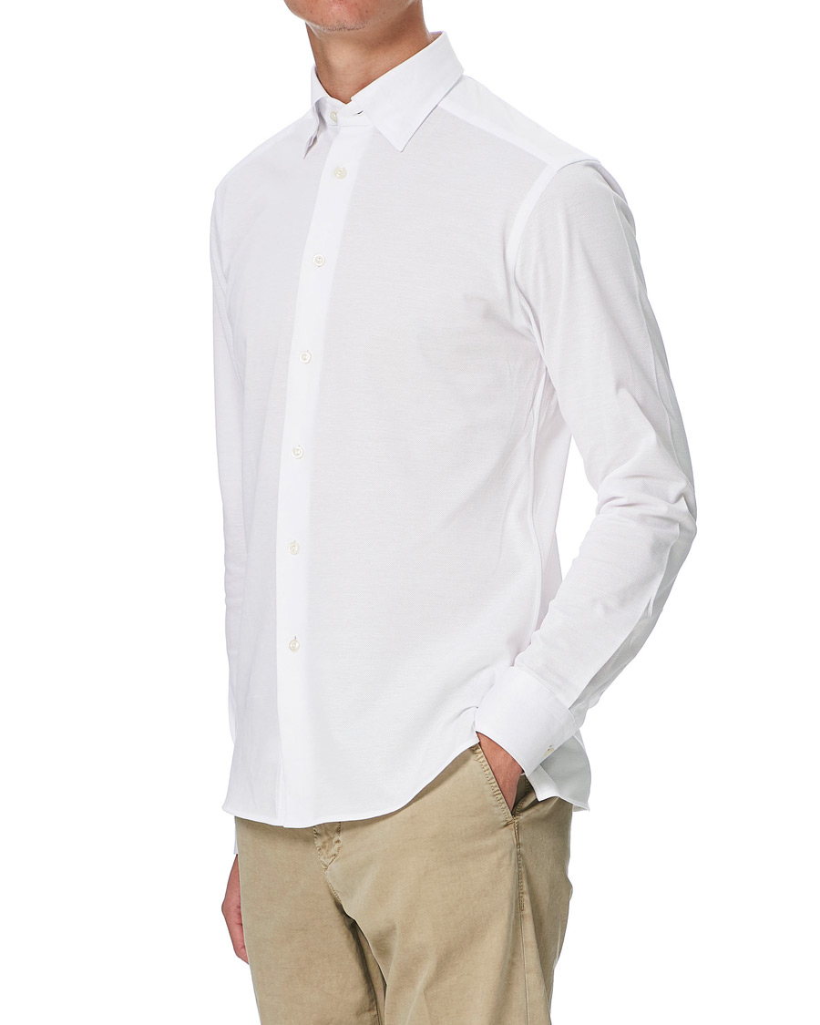 Herre | Skjorter | Eton | Slim Fit Jersey Button Under Shirt White
