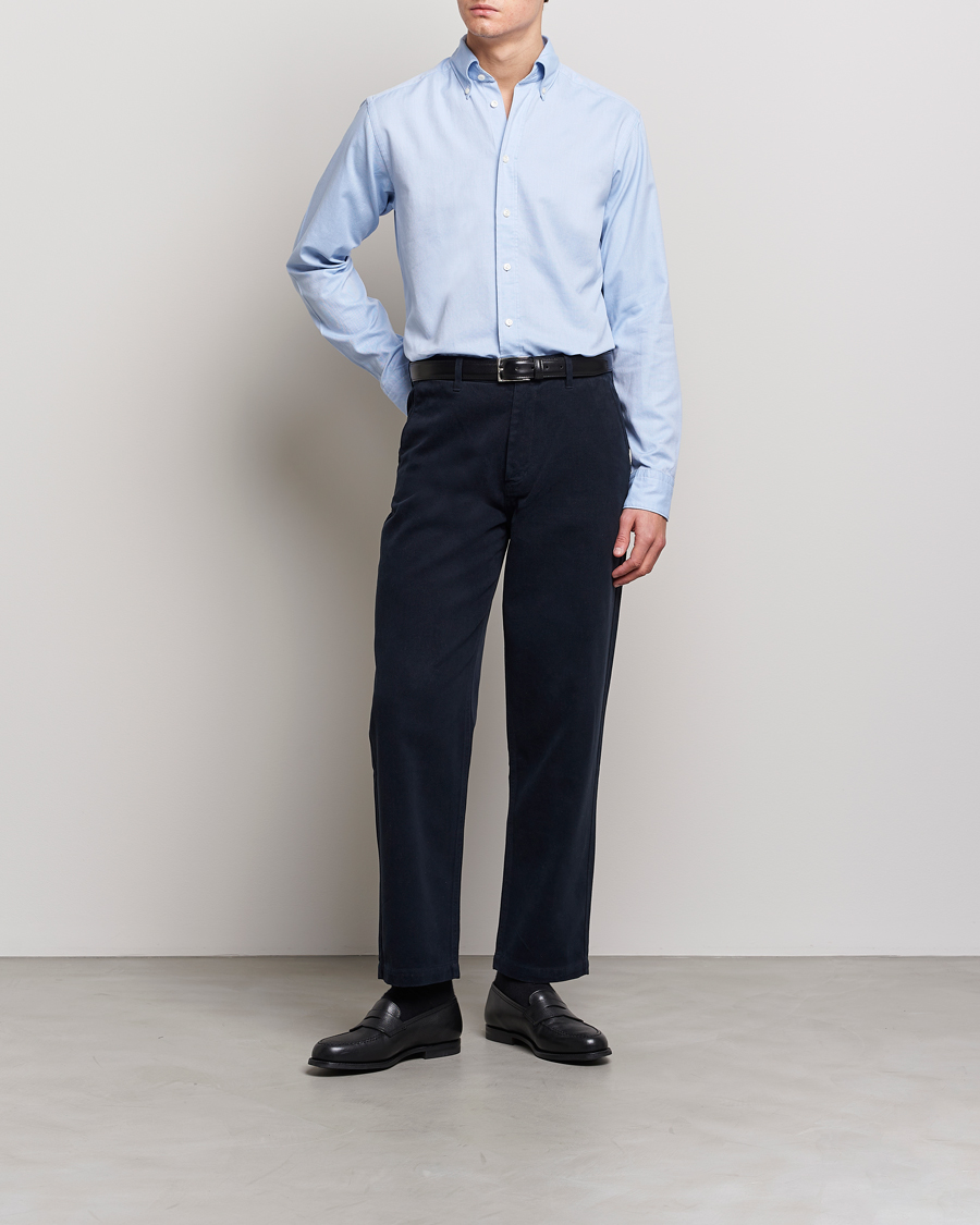 Herre | Business & Beyond | Eton | Slim Fit Royal Oxford Button Down Light Blue