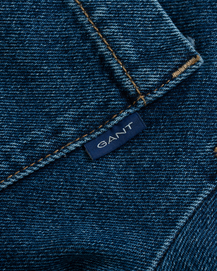 Herre | Jakker | GANT | Indigo Jeans Jacket Blue Wash