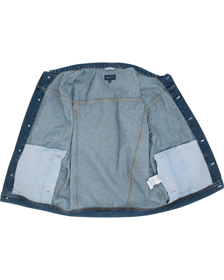 Herre | Jakker | GANT | Indigo Jeans Jacket Blue Wash