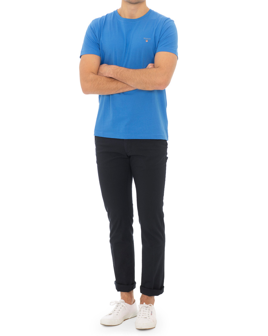 Herre | T-Shirts | GANT | Original Crew Neck Tee Palace Blue