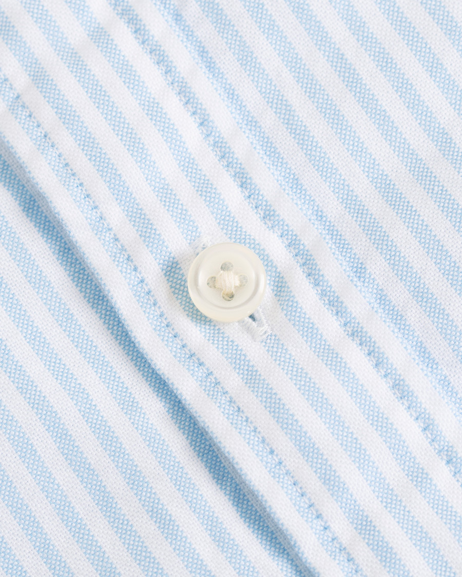 Herre | Skjorter | GANT | Slim Fit Oxford Banker Stripe Shirt Capri Blue