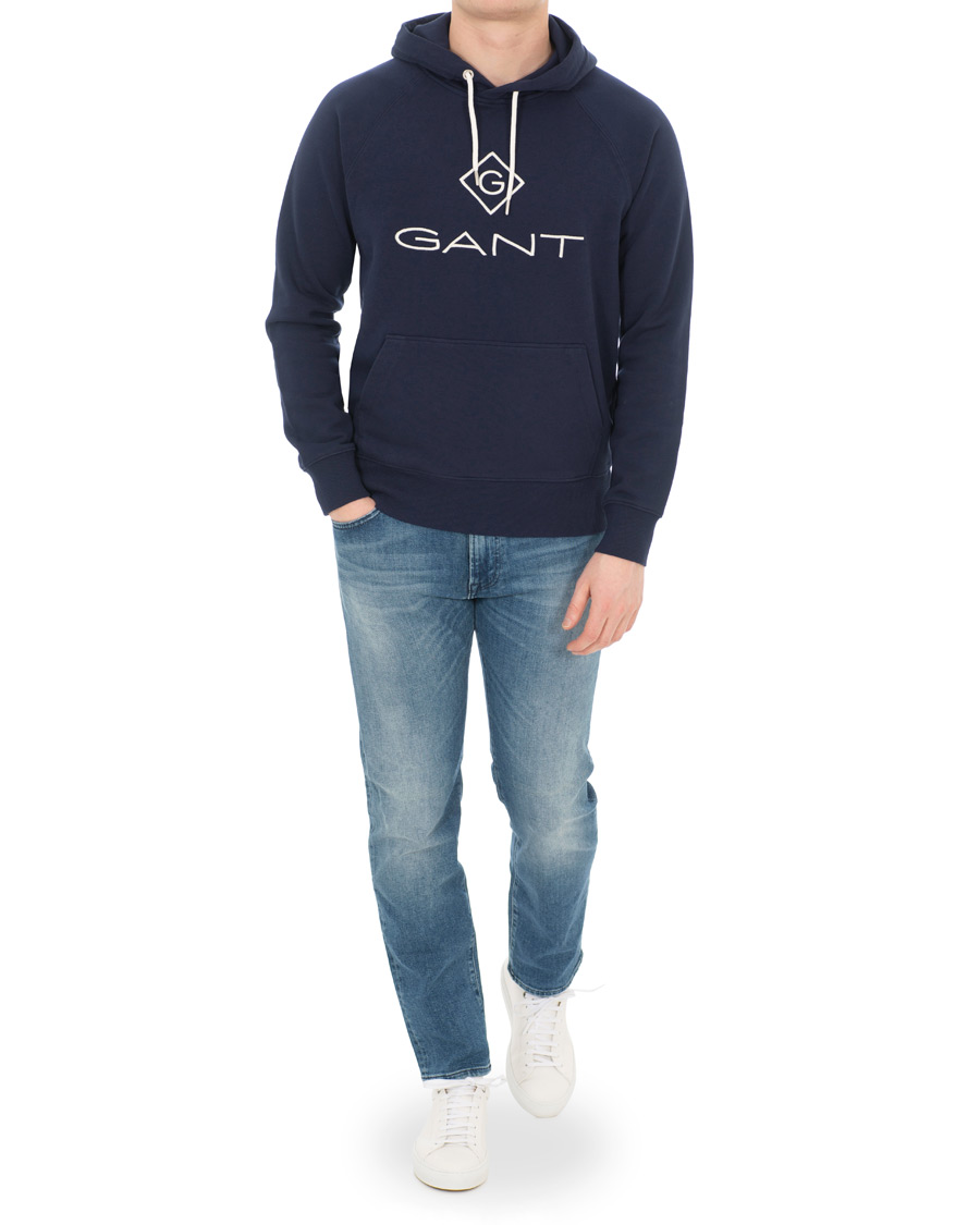 Herre | Gensere | GANT | Lock Up Hoodie Evening Blue